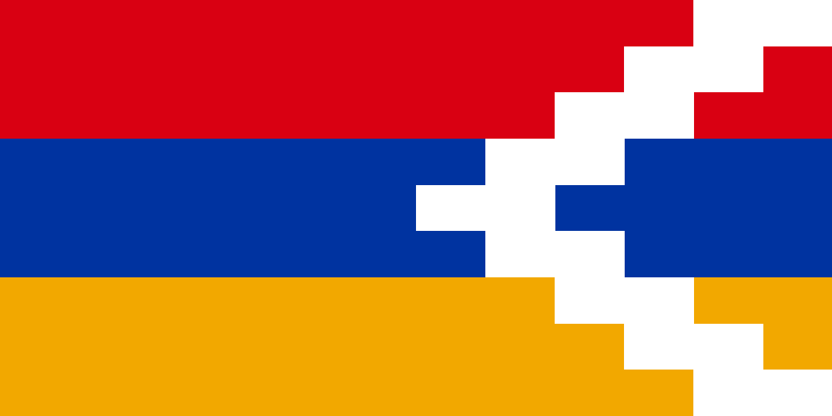 Nagorno Karabakh national flag - official symbol of 